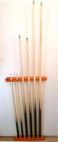 Jim Connor Billard Set mit Wandhalterung und sechs Queues, 145 cm, 120 cm, 90 cm