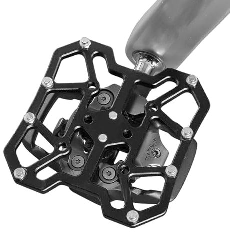 Pedale, Fahrradpedale, klick-Plattform-Adapter, Flache Pedale aus Aluminiumlegierung für Mountainbike, Rennrad, Fahrrad (Black)