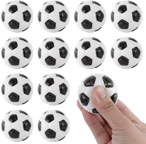 12 Stück Mini Fussball, 5 cm Mini Schaumstoffbälle Kinder, Schaumstoffball Fussball, Stressball Kinder, Fußball Stressbälle, Antistressball für Kinder und Erwachsene FußBall Party