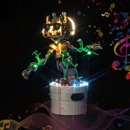 Music Version Led Light Set Compatible with Lego 76297 Dancing Groot (No Model), Led Light Set for Dancing Groot 76297 Creative Toys