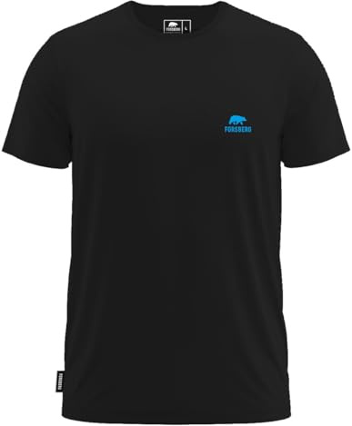 FORSBERG Lite T-Shirt mit kleinem Brustlogo in schwarz und in Weiss, Farbe:schwarz, Größe:XXL