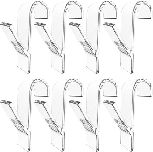 LICQIC 8 Pcs Towel Radiator Brackets Hooks, Bathroom Heated Towel Rail Hooks for All Standard Radiators, Clear