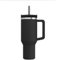 Meown 40oz Insulated Tumbler with Straw & Handle –Stainless Steel Travel Mug, Leakproof, Double Wall Vacuum Insulated, Car Cup Holder Friendly, Cold 48H/Hot 12H, BPA-Free Lid (Black)