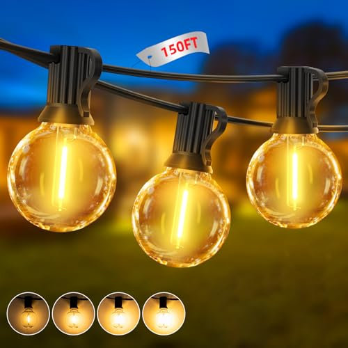 LED Lichterketten Außen G40 Glühbirnen 45m Outdoor Garten Beleuchtung Strom Party Glühbirnen Lights mit Dimmbaren