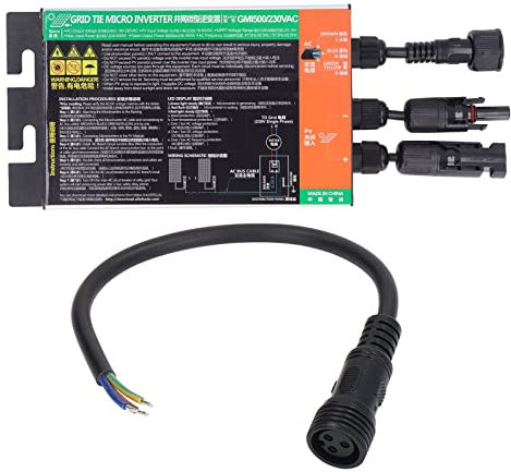 Micro onduleur Solaire 500W 230 V Grille connectée ondulée IP55 0,2 à 1,6 KW en Alliage en Alliage en Aluminium