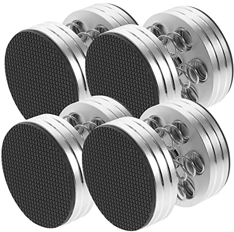 LABRIMP 4pcs Speaker Isolation Feet Chair Leg Floor Protectors for Subwoofer Stands Stainless Steel Springs