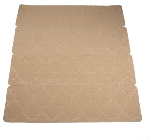 Escalera para seguridad 4 alfombrillas lavables antideslizantes TPR; aptas para tu espacio único (beige)