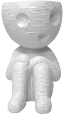 Bosiyrggrl Mummy Vase Gardening Flower Pot Small Plant Stand Air Plant Stand Indoor Plant Pot Abstract Character Vase Ornaments,A