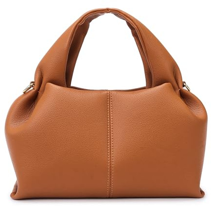 WREWING Y2K Hobo Schultertasche aus Leder für Damen, Schultertasche, Dumpling Cloud Crossbody Tasche mit verstellbarem Riemen