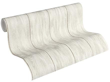 Livingwalls Vliestapete Neue Bude 2.0 Tapete in Holz Optik 10,05 m x 0,53 m beige creme grau Made in Germany 361521 36152-1