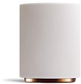 Fellow Monty | Tazze per il latte art | Tazza in ceramica a doppia parete per caffèlatte | Bianco opaco con base in rame | Tazza da 325 ml