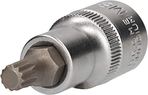 BRILLIANT TOOLS BT022932 Douille denture multiple 1/2, longueur 55 mm, M8 [Powered by KS TOOLS]