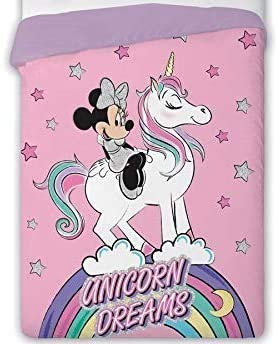 T&R Bettdecke Disney 461 Minnie Maus Einhorn, für Betten mit 90/105 cm