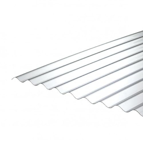 10 placas PC corrugadas Onda 76/18 1,1 mm Clear 1265 x 1000 mm UV