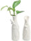 WAYUTO Keramik Blumenvasen Set von 2 Einzigartige Vogel Schmetterling Statue Design Dekorative Vase Trocken Nass Blumenarrangement Moderne Blumenvase für Zuhause Wohnzimmer Büro Dekor Weiß