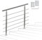 Sonnewelt Corrimano Acciaio Inox 80 * 4.2 * 106.5cm,5 traverse,Ringhiera con kit di installazione,Passamano per Interni o Esterni