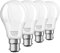 Venforze Lot de 4 ampoules à baïonnette 150 W, ampoules LED A60 B22 15 W,1600 lm, blanc lumière du jour 6000 K, GLS givré BC à économie d'énergie, non variable