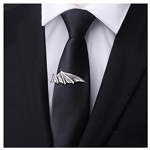 Luxus Herren Krawattenklammer mit Geschenkbox Einzigartige Anker Silber Krawattennadel Klassische Brillen Krawattenverschluss für Business Hochzeit, Einheitsgröße, Metall, Kein Edelstein