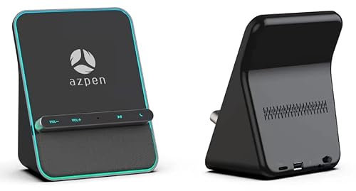 Azpen - Wireless Charging Audio Dock with Dual 8W Bluetooth Speakers, Upgraded Microphone for Hands-free Calling, Wireless Charger for iPhone 14 13 12 11 and Samsung S22 S21 S20