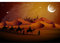 Aoihrraan 3x2m wüsten Nacht Hintergrund Cartoon Sanddünen Sternenhimmel Mond Tempel Silhouette Arabisches Kamel Team Szene Fotografie Religion Culture Party Erwachsene Porträt Fotos Requisiten