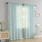 YJ YANJUN Seafoam Fenstervorhang für Wohnzimmer, Schlafzimmer, Boho, halbtransparent, Vorhang, Kinderzimmer, Gaze, Vorhänge, Jungen, Strand, Zimmerdekoration, 132,1 cm B x 243,8 cm L, Mintgrün