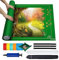 MOZOOSON Puzzlematte, Roll Up Puzzlematte für 3000 2000 1500 Teile Puzzle, Puzzle Zubehör zur Aufbewahrung und Bewegen von Puzzles, Felt Puzzle Matte Puzzle Teppich fit 1000pz mit 6 Sortierer