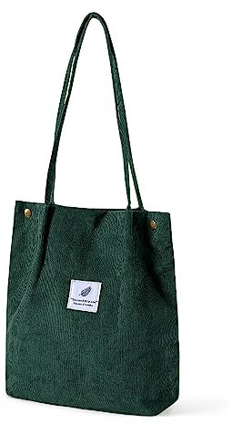 NOKDAL Cord Tasche Damen Umhängetasche Groß Damen Shopper Bag Tasche Stoff Tote Bag Canvas Shopper Stoff Handtasche Schultertasche Aesthetic Tasche für Tasche für Schule Mom Bag und Alltag Beutel