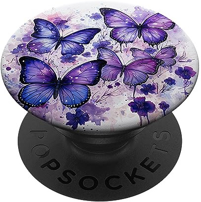Schmetterling lila Schmetterlinge Natur Blauer PopSockets Klebender PopGrip