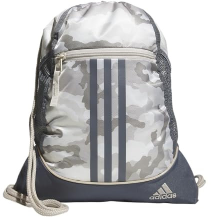 adidas Unisex-Erwachsene Alliance (12l) Lightweight Athletic Small Drawstring Team Sports Workout Bag Sackpack-Tasche, Camouflage Wonder Beige/Onix Grey/Alumina Beige, Einheitsgröße