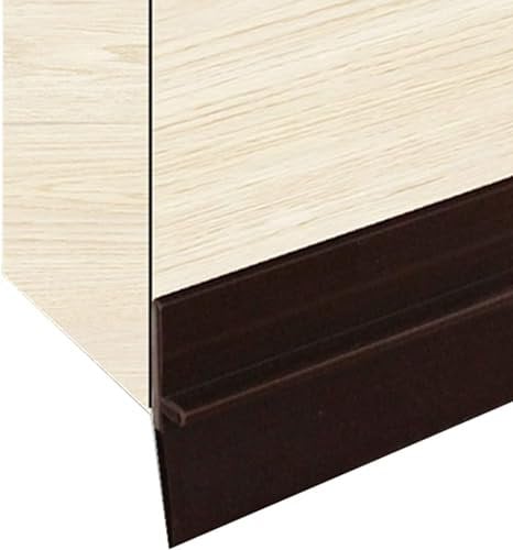 Bande de transition de sol Garniture de bord de sol, butée de porte auto-adhésive, coupe-froid en PVC insonorisé, joint anti-poussière sous la porte, balayage de porte étanche, for portes extérieures/