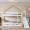 Dolamaní Letto a soppalco 90 x 200 cm, letto a castello con scivolo e scala angolare a tre livelli, lettino con protezione anticaduta, telaio in legno massello (A+cassetto)