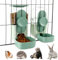 HYLYUN Kaninchenfutter Wasserspender 1L / 35oz Hängende Meerschweinchen Wasserflasche, automatischer Tierfutterspender, Kaninchenkäfig Futternapf für Meerschweinchen Igel Frettchen Kaninchen