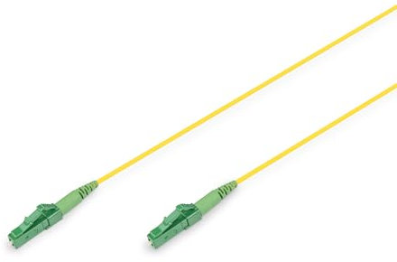 DIGITUS DK-2933-05-APC-SX – Glasfaserkabel OS2 – 5 m – LC/(APC) zu LC/(APC) – Simplex LWL Kabel – FTTH, FTTB & FTTx – SM Singlemode Glasfaser LAN Kabel – Fasertyp: 9/125 µ – Gelb (Yellow)