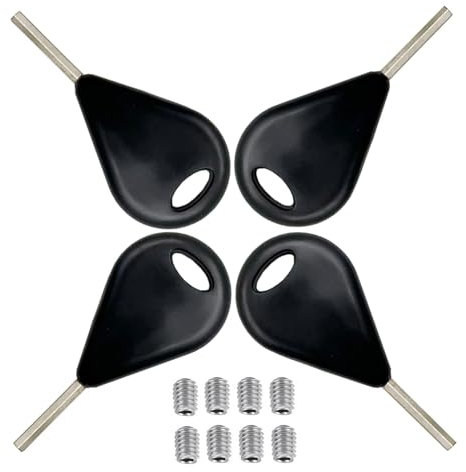 51buyoutgo 6pcs Surf Fin Key & Screws for Longboard Surfing Kayak Paddleboard Surfboard Sup Surf Paddle Board Fin Replacement Install Remove Tool Accessories Black