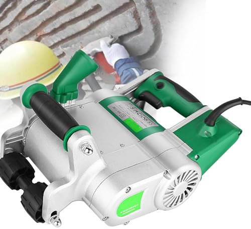 KOLLOPOJU Elektrische Mauernutfräse 25 Mm + 35 Mm, Wandnutschneidemaschine Mit Drehbarem Griff, Elektrische Mauernutfräse, Betonschneider, Schlitzmaschine, Zementsandziegelschneider