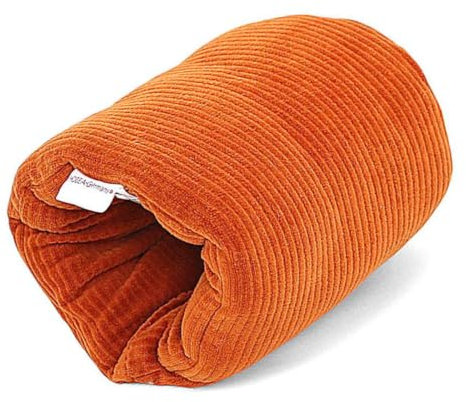 HOBEA-Germany Ministillkissen Arm-Stillkissen kleines Stillkissen für unterwegs Stillmuff Reisestillkissen in verschiedenen Designs, Modell: Cord rostorange