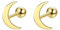 Ohrstecker Edelstahl, Ohrstecker Damen Gold Mondform Ohrstecker Damen
