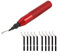 RB3000 Deburring Tool With 10PCS Bk3010 HSS Blades, High Speed Steel Construction, For Cross Holes, Deep Holes, Straight Edges, And Curved Edges