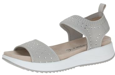 CAPRICE Damen Sandalen flach zum Schlupfen mit Glitzerdetails