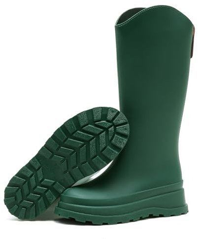 Foinledr Stivali di Gomma da Donna Classici Antiscivolo Stivaletti impermeabili, moda Scarpe da Giardino da Pioggia