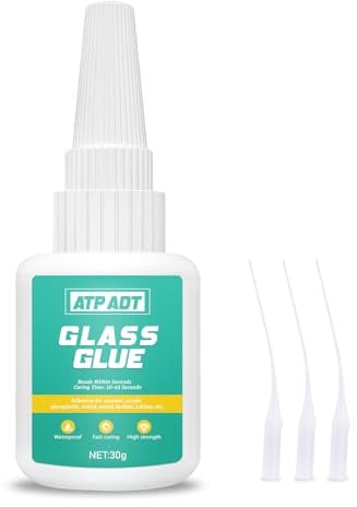 Colla per Vetro 30g | Adesivo Istantaneo Ultra Resistente e Trasparente - Impermeabile, per Riparare Acrilico, Specchi, Cristallo, Lavoretti Creativi e Altro