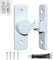 Cerradura Puerta Corredera Pared Sin Taladrar, 90 Grados Cerrojo y Pestillo para Tornillo de Bloqueo de Puerta Seguridad, para Valla de Madera, Puerta y Ventana (Blanco-90°)
