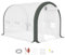 Outsunny 3 x 2(m) Walk-in Polytunnel Greenhouse with Upgraded Structure, Zipped Roll Up Mesh Door, 6 Mesh Windows, Tunnel Warm House Tent with PE Cover, 6 Plant Labels and Gloves, White
