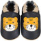 IceUnicorn Krabbelschuhe Baby Lauflernschuhe Jungen Mädchen Weicher Leder Babyhausschuhe Kleinkind Rutschfeste Lederschuhe Baby(Schwarzer Tiger, 2-3 Jahre)
