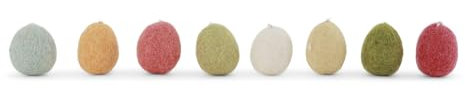 Én Gry & Sif Ostereier aus Filz, Filzeier Ostern-Deko - 8 Stück bunt, fair Trade Handmade (kleine Eier - farbig)