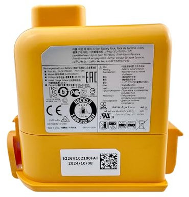 Batteria di ricambio da 2500 mAh per LG CordZero A9, A9K-Core, A9MAX, A9T-Ultra, A9S, A9K PRO, A9N, A9M, A9MULTI, A958, A958SA, A9 Plus A905M A907GMS A9 05RM A9 08MVR A929KVM A99KVM 58S A9.
