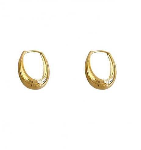 Damen Ohrringe Edelstahl Oval U Gold Ohrringe Weiblich Einfach Und Einzigartig Geeignet Für Die Anpassung Mit Allen Klamotten
