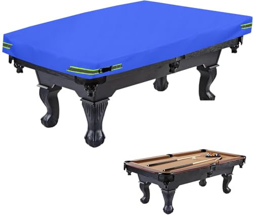 OUTTDID 7ft Billardtisch Abdeckung, 600D Wasserdicht Staubdicht Winddicht Anti-UV Oxford Schutzhülle für Snookertisch Billardtisch Gartenmöbel Gartentisch