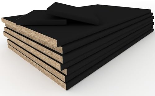 Euro Style Spanplatte nach Maß, maßgefertigt Arbeitstischplatte, Einlegeboden Regalboden Holzboden, Wunschmaß, 18mm, 7 Farben (schwarz, 30x30)