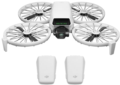 Bundle deux batteries DJI Flip sans radiocommande à écran, < 249 g | Drone Caméra 4K UHD pour adultes, Décollage palmaire, Retour automatique, Vol intelligent, 2 batteries